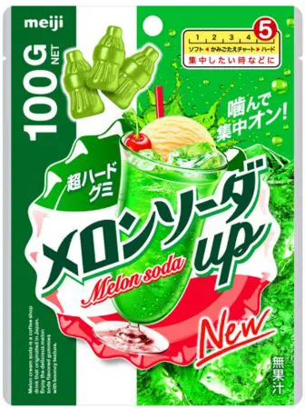 Osumou【期間限定販売￼】昭和レトロポップ　グリーン 人気のハード食感グミ、レトロポップなデザインでメロンクリームソーダ