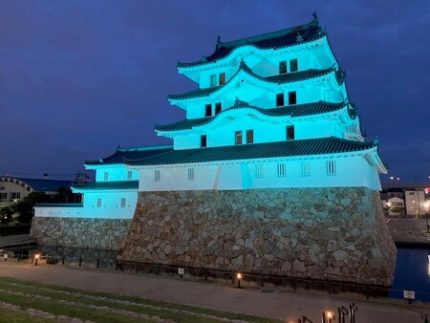 6月27日から尼崎城を青色にライトアップ 兵庫県尼崎市「アスベスト問題